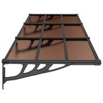 vidaXL Auvent de porte Noir 297 5x90 cm Polycarbonate