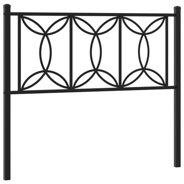 vidaXL Tête de lit métal noir 100 cm