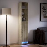 vidaXL Buffet avec LED chêne sonoma 36x32 5x200 cm bois d'ingénierie