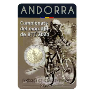 2 euros commémorative Andorre 2024 BU - Championnat du monde de VTT.