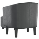 vidaXL Fauteuil cabriolet avec repose-pied gris similicuir