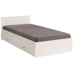 Lit enfant contemporain 90 x 200 cm avec 3 meubles de rangement - blanc
