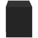 vidaXL Meuble TV avec LED noir 140x34x40 cm bois d'ingénierie