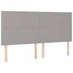 vidaXL Sommier à lattes de lit avec matelas Gris clair 200x200cm Tissu