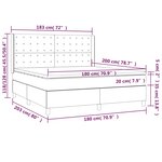 vidaXL Sommier à lattes de lit avec matelas Noir 180x200 cm Tissu