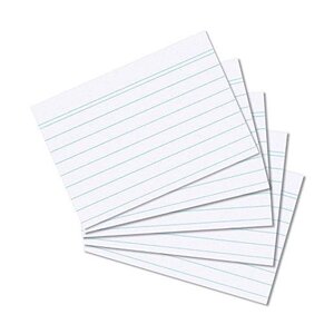 Pqt de 100 Fiches bristol 170g format A8 ligné Rouge HERLITZ