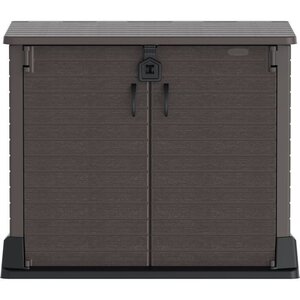 Armoire de rangement ou Cache Poubelle pour 2 poubelles StoreAway DURAMAX - 850 L - Marron