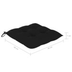 vidaXL Chaises pliables d'extérieur lot de 8 et coussins Bois d'acacia