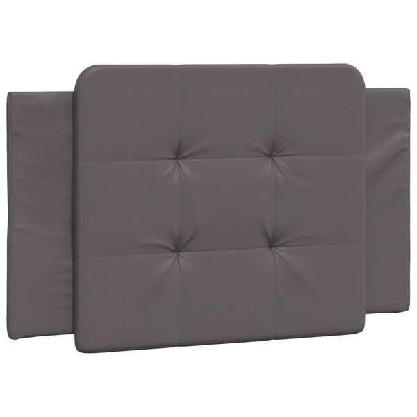 vidaXL Coussin de tête de lit gris 80 cm similicuir