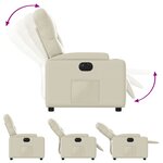 vidaXL Fauteuil inclinable électrique Crème Similicuir