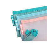 Pochette À Fermeture Éclair En Plastique Souple Chromaline Pastel - A6 - Couleurs Assorties - X 12 - Exacompta