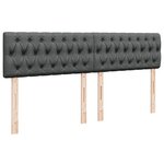 vidaXL Sommier à lattes de lit avec matelas Gris foncé 200x200cm Tissu