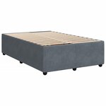 vidaXL Sommier à lattes de lit et matelas Gris foncé 120x200cm Velours
