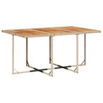 vidaXL Ensemble à manger de jardin et coussins 7 Pièces beige poly rotin