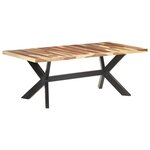 vidaXL Table de salle à manger 200x100x75 cm Bois avec finition miel