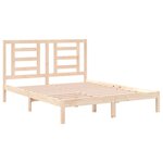 vidaXL Cadre de lit bois de pin massif 150x200 cm très grand