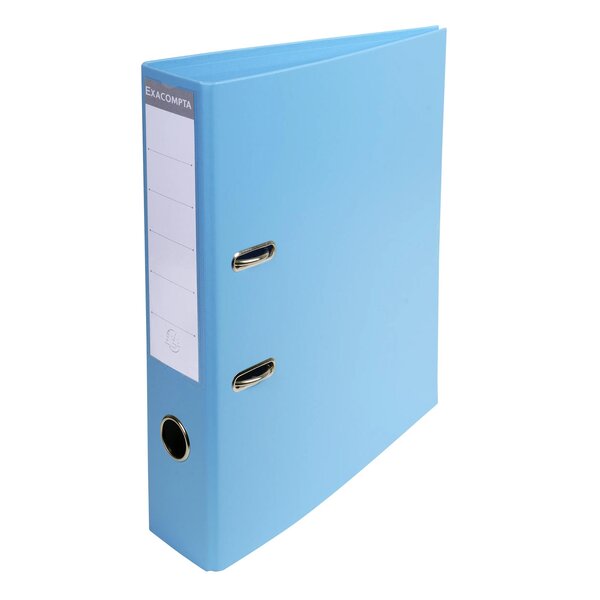 Classeur À Levier Pvc A4 Dos De 70mm. - Bleu Clair - X 10 - Exacompta