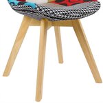Chaises de salle à manger en lin 2 pièces multicolor 19_0000546