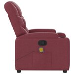 vidaXL Fauteuil de massage inclinable Rouge bordeaux Tissu