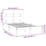 vidaXL Cadre de lit Bois massif 120x200 cm