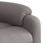 vidaXL Fauteuil inclinable électrique taupe tissu