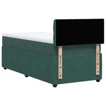 vidaXL Sommier à lattes de lit avec matelas Vert foncé 90x200 cm