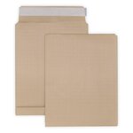 Lot de 100 enveloppes pochettes kraft armé à soufflet marron 260 x 330 + 30 mm