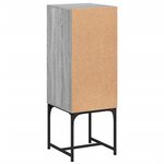 vidaXL Armoire latérale avec porte en verre sonoma gris 35x37x100 cm
