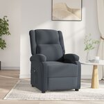 vidaXL Fauteuil inclinable électrique Gris foncé Velours
