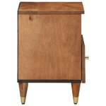 vidaXL Table de chevet 40x33x46 cm Bois de manguier solide