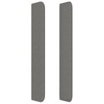 vidaXL Tête de lit avec oreilles Gris foncé 103x16x118/128 cm Tissu