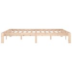 vidaXL Cadre de lit bois massif 150x200 cm très grand