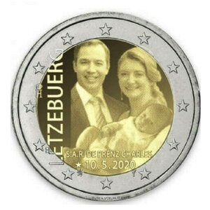 2 euros commémorative Luxembourg 2020 - Prince Charles version photographique.