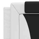 vidaXL Coussin de tête de lit blanc et noir 160 cm similicuir