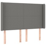 vidaXL Sommier à lattes de lit avec matelas Gris foncé 140x190cm Tissu