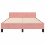 vidaXL Cadre de lit avec tête de lit Rose 120x200 cm Velours