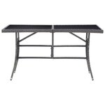 vidaXL Table de jardin Gris 140x80x74 cm Résine tressée