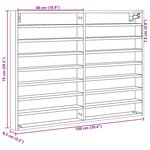 vidaXL Armoire à vitrine chêne fumé 100x8 5x75 cm bois d'ingénierie