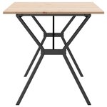 vidaXL Table à manger cadre en Y 140x80x75 cm bois de pin massif fonte