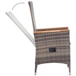 vidaXL Ensemble à manger d'extérieur 9Pièces coussins Résine tressée Gris