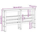 vidaXL Tête de lit avec étagères 150 cm bois massif de pin