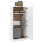 vidaXL Garde-robe Blanc 80x52x180 cm Bois d’ingénierie