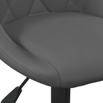 vidaXL Tabouret de bar Gris foncé Velours