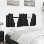 vidaXL Coussin de tête de lit noir et blanc 120 cm similicuir