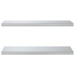 vidaXL Étagères murales 2 Pièces 75x30x3 cm argenté acier inoxydable
