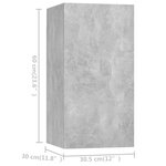vidaXL Ensemble de meuble TV 6 Pièces Gris béton Bois d'ingénierie