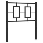 vidaXL Tête de lit métal noir 75 cm