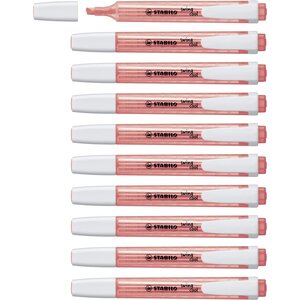 Surligneur de poche SWING COOL Pointe Biseautée 1 - 4 mm Rouge x 10 STABILO