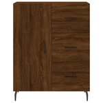 vidaXL Buffet haut Chêne marron 69 5x34x180 cm Bois d'ingénierie