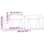 vidaXL Coussin de tête de lit blanc et noir 180 cm similicuir